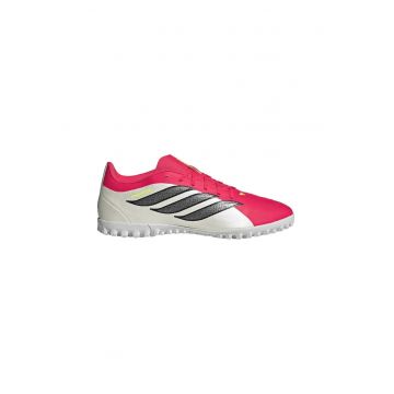 Pantofi pentru fotbal Predator Club TF - Alb fildes/Negru/Roz aprins
