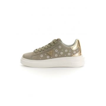 Pantofi sport cu aplicatii cu strasuri - Maro taupe deschis