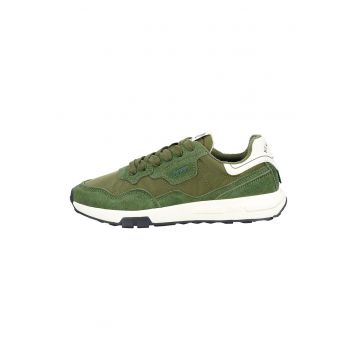 Pantofi sport cu garnituri din piele intoarsa si material sintetic Youtron - Verde sparanghel