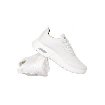 Pantofi sport dama -  Poppins material textil - Alb
