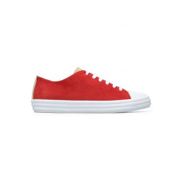 Pantofi sport din piele Twins - Rosu