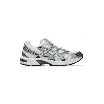 Pantofi sport din plasa cu garnituri din material sintetic Gel-1130 - Alb murdar/Argintiu/Verde menta