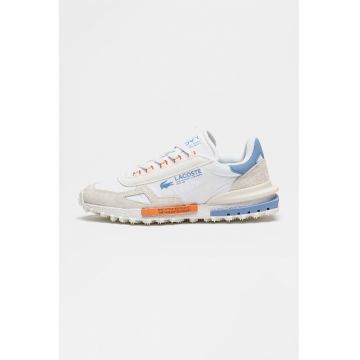 Pantofi sport low-cut cu garnituri de piele Elite Active - Alb/Albastru deschis