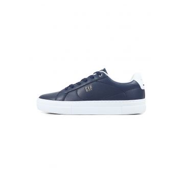 Pantofi sport low-cut de piele ecologica - Bleumarin