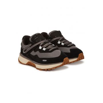 Tenisi barbati  Retrofi Low - piele naturala - negru/gri