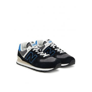 Tenisi barbati -  U574QRB - piele naturala - negru