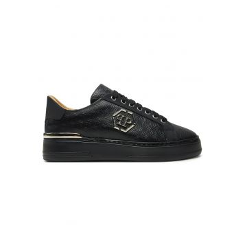 Tenisi unisex  0202 - negru - piele naturala