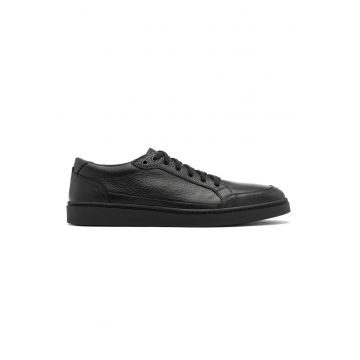 Pantofi sport low-cut din piele Ezra - Negru