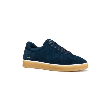 Pantofi sport low-cut din piele intoarsa - Bleumarin