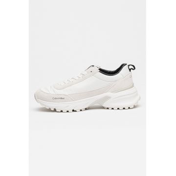 Pantofi sport Trailblazer cu insertii din piele intoarsa - Alb/Grej