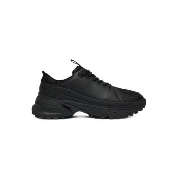 Pantofi sport barbati  HIKE RUNNER LACEUP TECH MIX - Piele naturdwqfwqala - Negru - Negru
