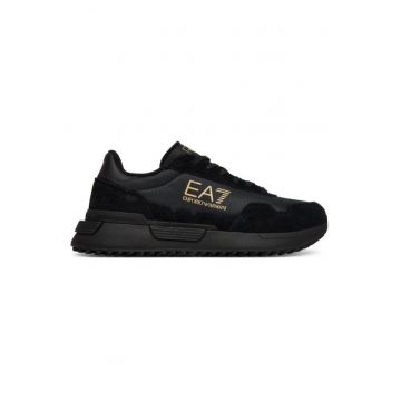 Pantofi sport barbati  VINTAGE - Piele ecologica - Negrudwqfwq - Negru