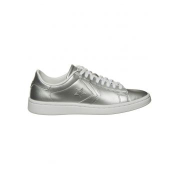 Pantofi sport cu aspect metalizat din piele ecologica -