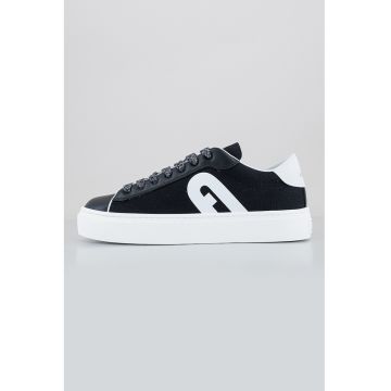 Pantofi sport cu garnituri de piele - Alb/Negru