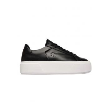 Pantofi sport dama  FLATFORM LACE UP LTH MG - Piele naturala - Negru - Negru