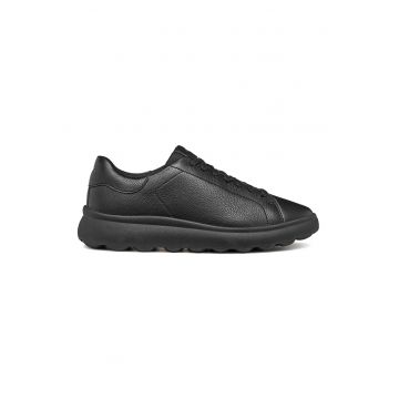 Pantofi sport de piele cu siret - Negru