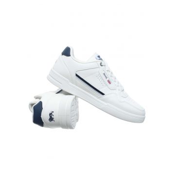 Pantofi sport din piele ecologica cu detalii textile