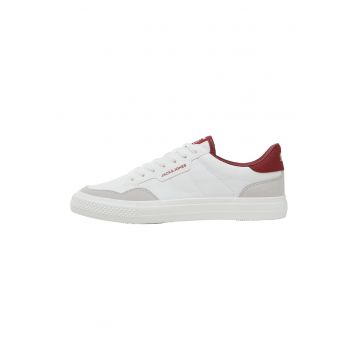 Pantofi sport low-cut - Alb/Visiniu/Gri cenusiu