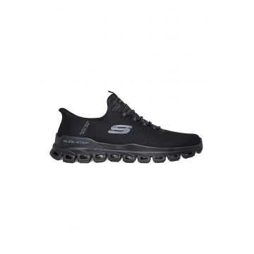 Pantofi sport slip-ins din material textil Glide-Step Noxus - Albastru prafuit/Negru stins