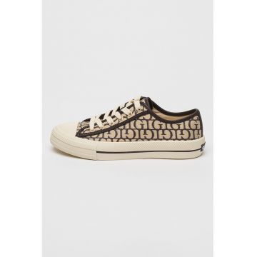 Tenisi low-cut cu logo - Maro