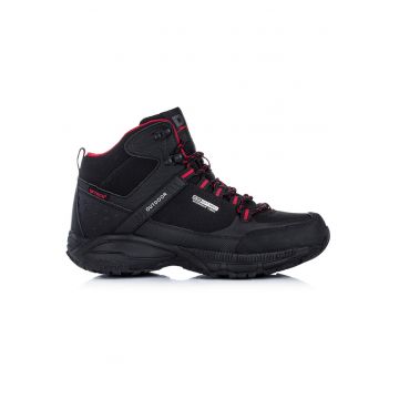 Pantofi sport barbati -  trekking - negru - material sintetic - talpa cauciuc