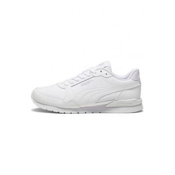 Pantofi sport cu insertii de piele ST Runner - Alb