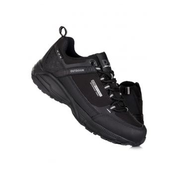 Pantofi sport de barbati  trekking - negru - material sintetic - talpa cauciuc