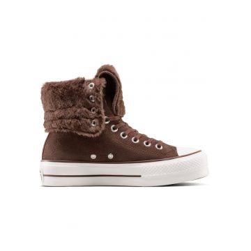 Pantofi sport unisex  Chuck Taylor All Star Fold-Over Lift Platform - Maro