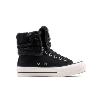 Pantofi sport unisex  Chuck Taylor All Star Fold-Over Lift Platform - Negru