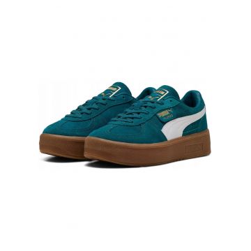 Tenisi dama  Palermo - piele intoarsa - verde - constructie T-toe - talpa cauciuc