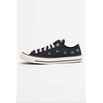 Tenisi unisex Chuck Taylor All Star cu margele si varf intarit - Negru