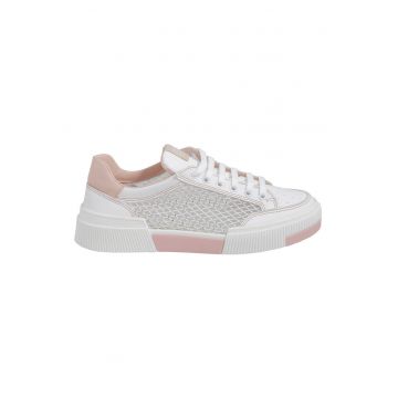 Pantofi sport de piele si material textil