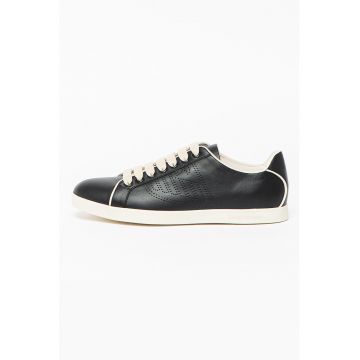 Pantofi sport din piele cu logo laser-cut