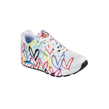 Pantofi sport wedge cu imprimeu Spread The Love