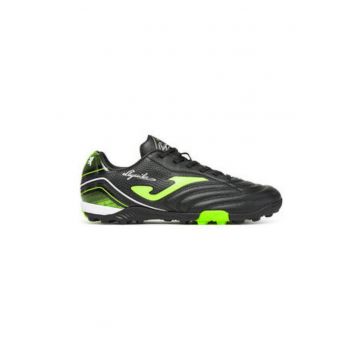 Ghete de fotbal  AGUS2501TF - Piele ecologica - Negru