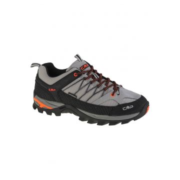 Pantofi de drumetie pentru barbati -  Piele & Stofa - Gri - 68785
