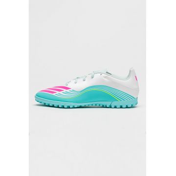 Pantofi F50 MESSI CLUB Turf pentru fotbal - Alb/Turcoaz inchis