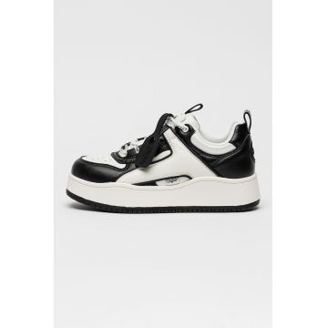 Pantofi sport Ariya One din piele ecologica - Alb/Negru
