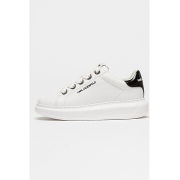 Pantofi sport Kapri cu talpa wedge cu accesoriu Choupette - Alb