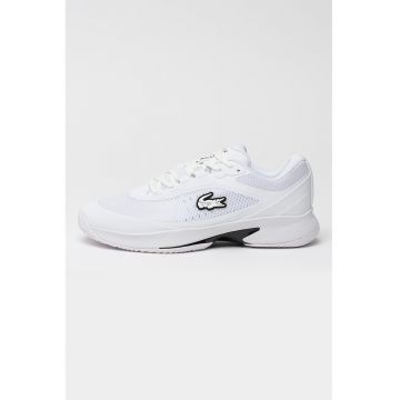 Pantofi sport low-cut cu insertii de plasa Tech Point - Negru/Alb optic