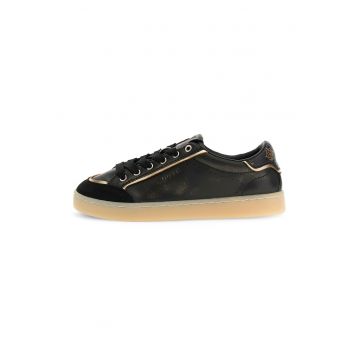 Pantofi sport low-cut cu piele - Negru