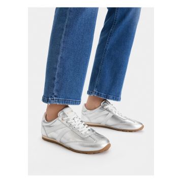 Tenisi dama -  piele naturala - argintiu