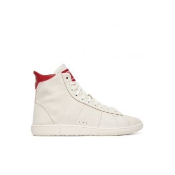 Tenisi dama -  piele naturala - bej/rosu