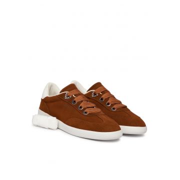 Tenisi dama -  piele naturala - maro - material sintetic