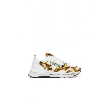 Adidasi  79VA3S - alb/auriu - tesatura