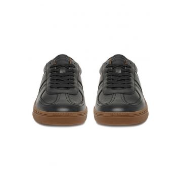 Adidasi  piele naturala - negru -