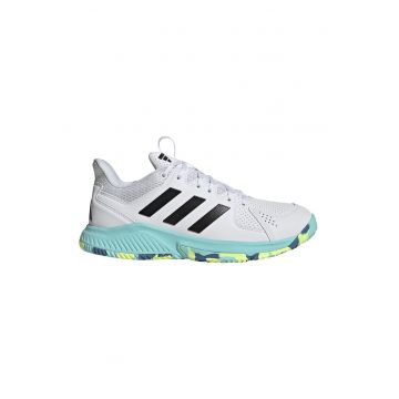 Pantofi pentru sporturi de interior Court Flight - Negru/Turcoaz/Alb murdar