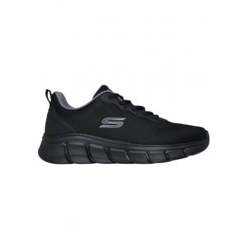 Pantofi sport  Bobs B Flex Icy Edge negri pentru bărbați - cu șireturi - 118109-BBK