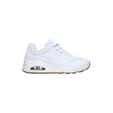 Pantofi sport de piele ecologica Uno Stand On Air - Alb optic
