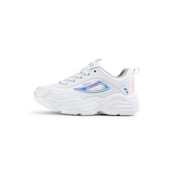 Pantofi sport demi-wedge cu detalii cu aspect metalic - Alb murdar